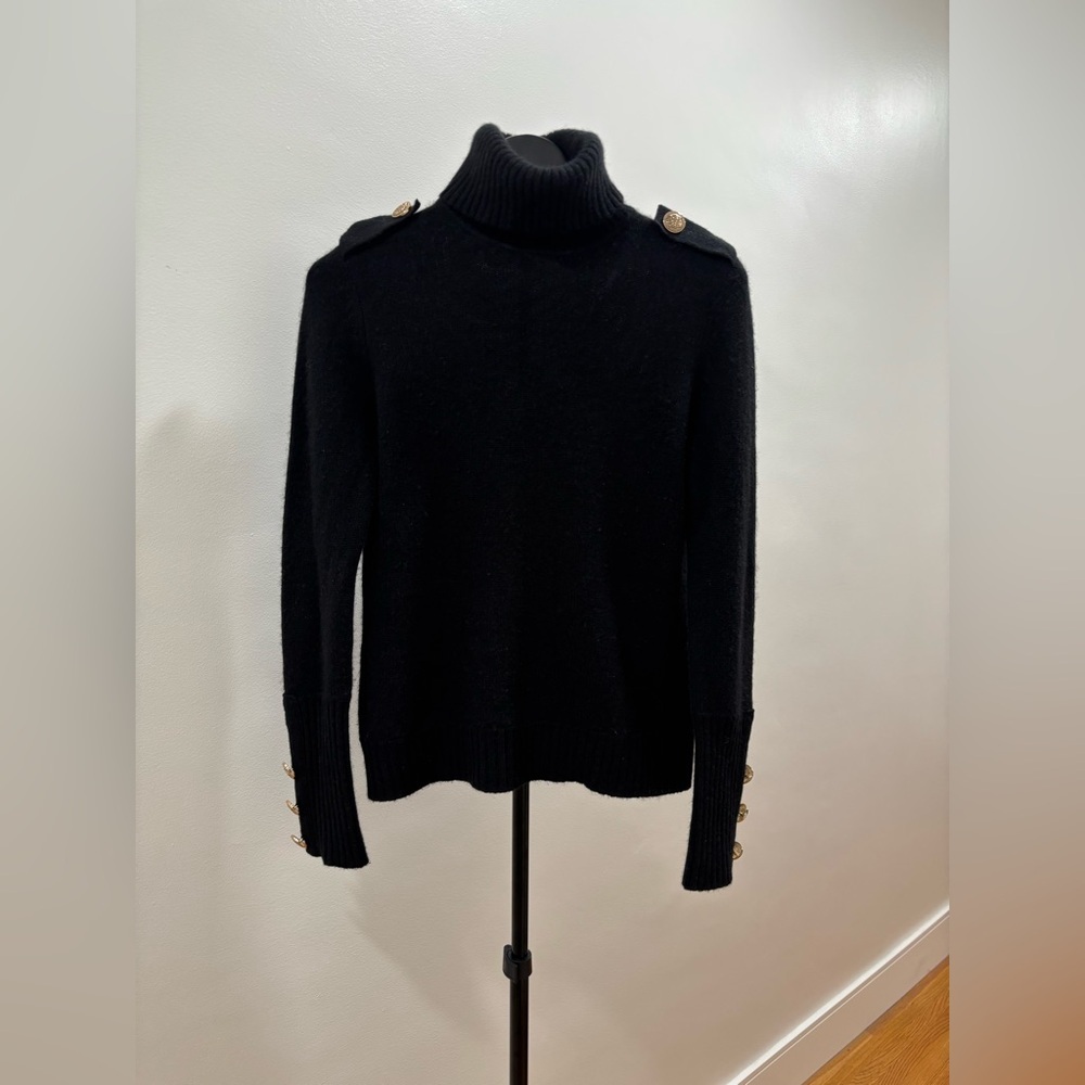 125. Bloomingdale's Black Turtleneck 100% 2-Ply Cashmere Sweater